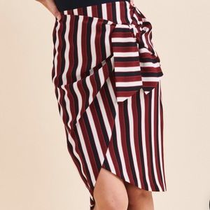 Dynamite Midi Knot Front Skirt *Black XS NWT*